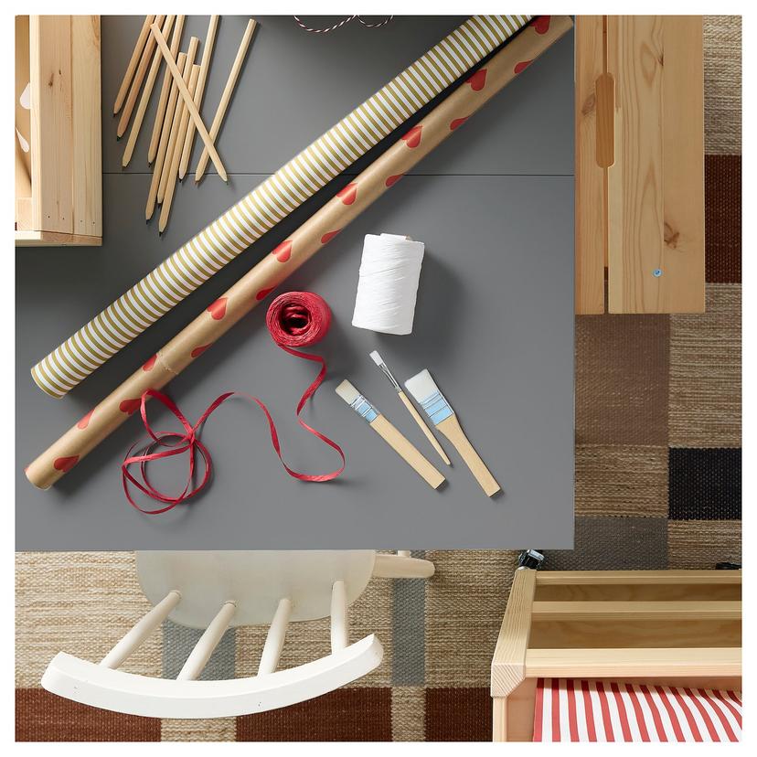 BLÅLJUS — Плоский тканый ковер, ручная работа, клетчатый узор натурального/серого/коричневого цвета.