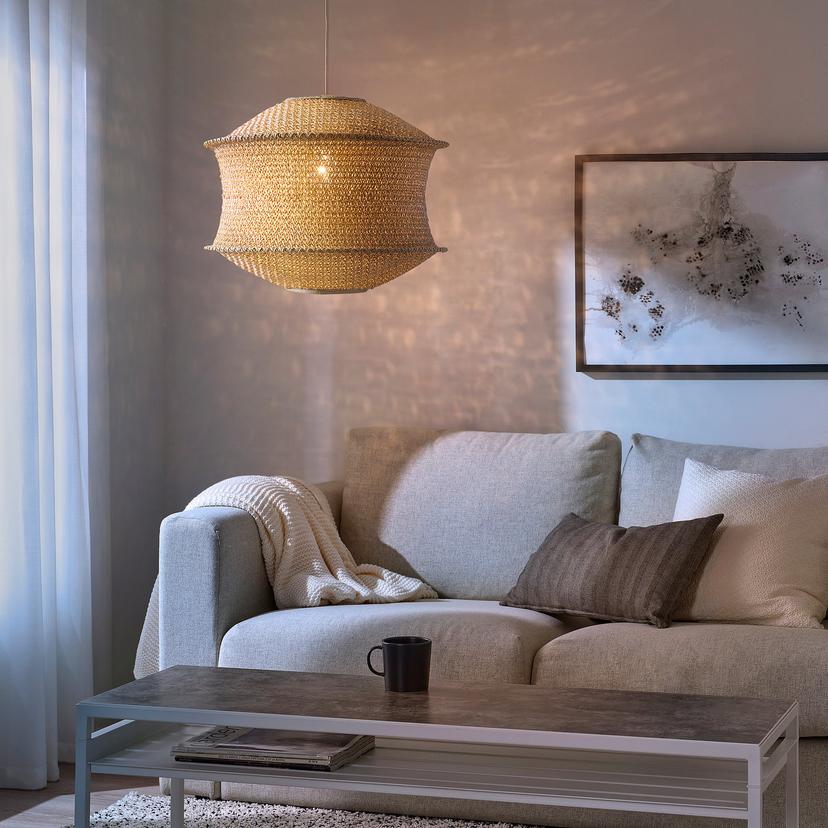 BLÅSTÅNG / HAVSDJUP — Подвесной светильник, бежево-белый