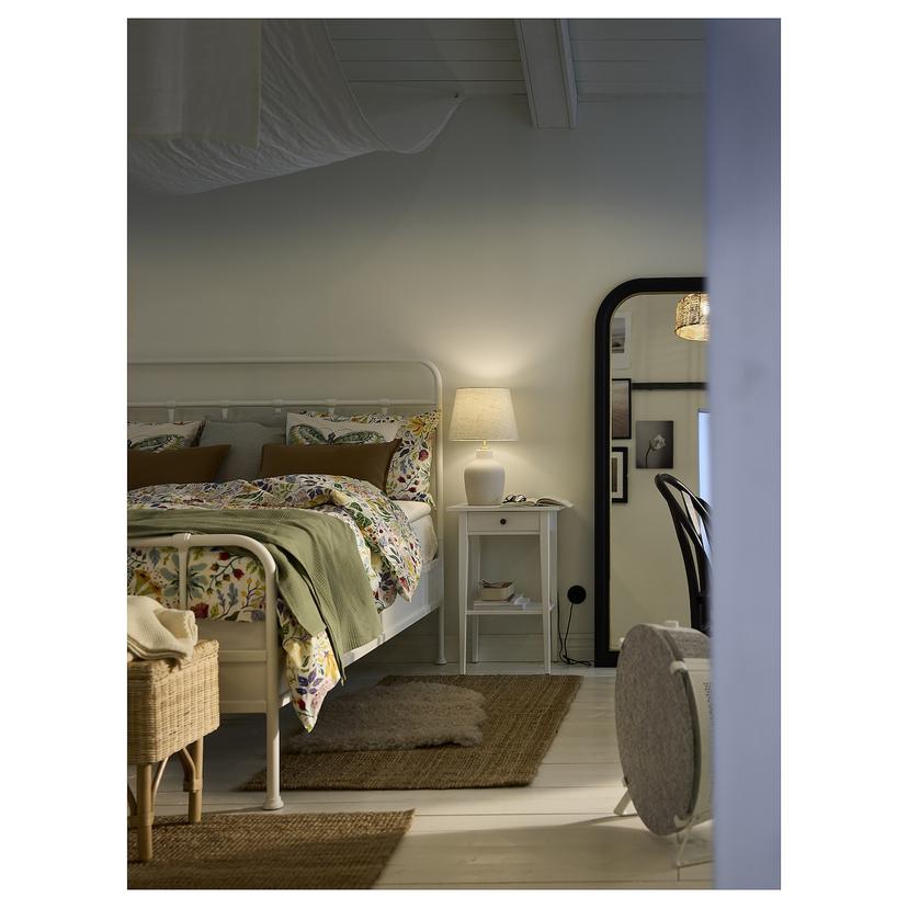 BLIDVÄDER — Настольная лампа, кремово-керамическая/бежевая