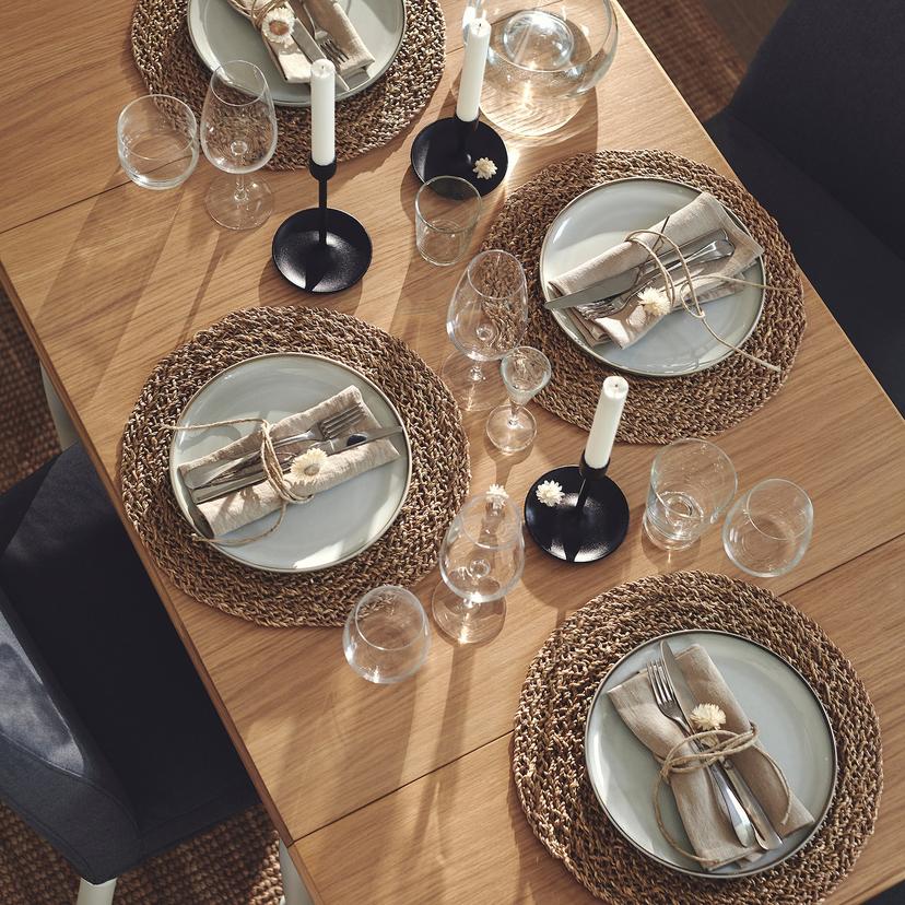 DANDERYD — Раскладной стол, дубовый шпон/белый