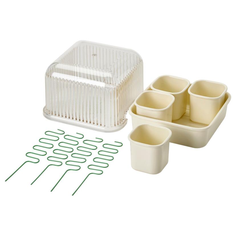 DOFTRIPS — Komplet do uprawy, przezroczysty/kremowy,