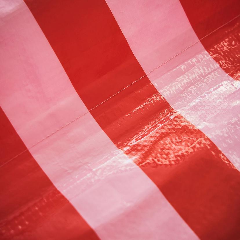 DOFTRIPS — Mata do przesadzania roślin, w paski różowy/jaskrawoczerwony,