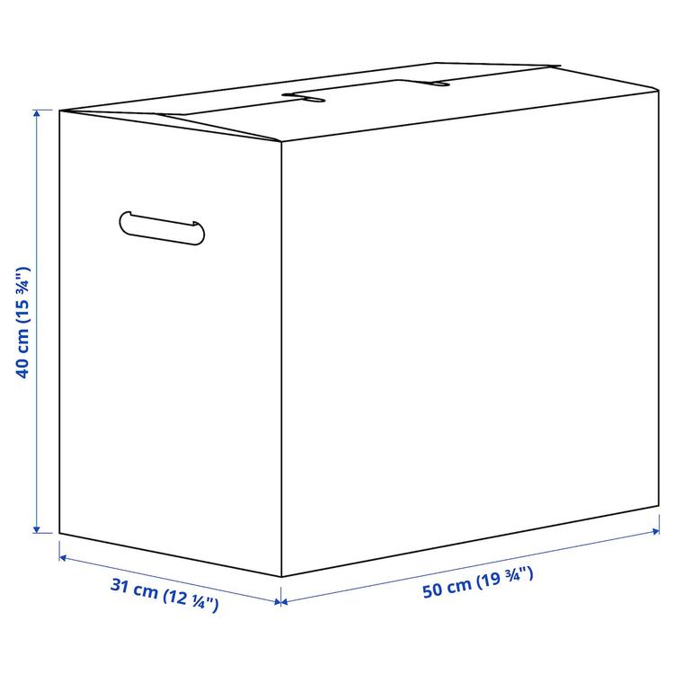 коробка для переезда, коричневый, 50x31x40 см dimensions