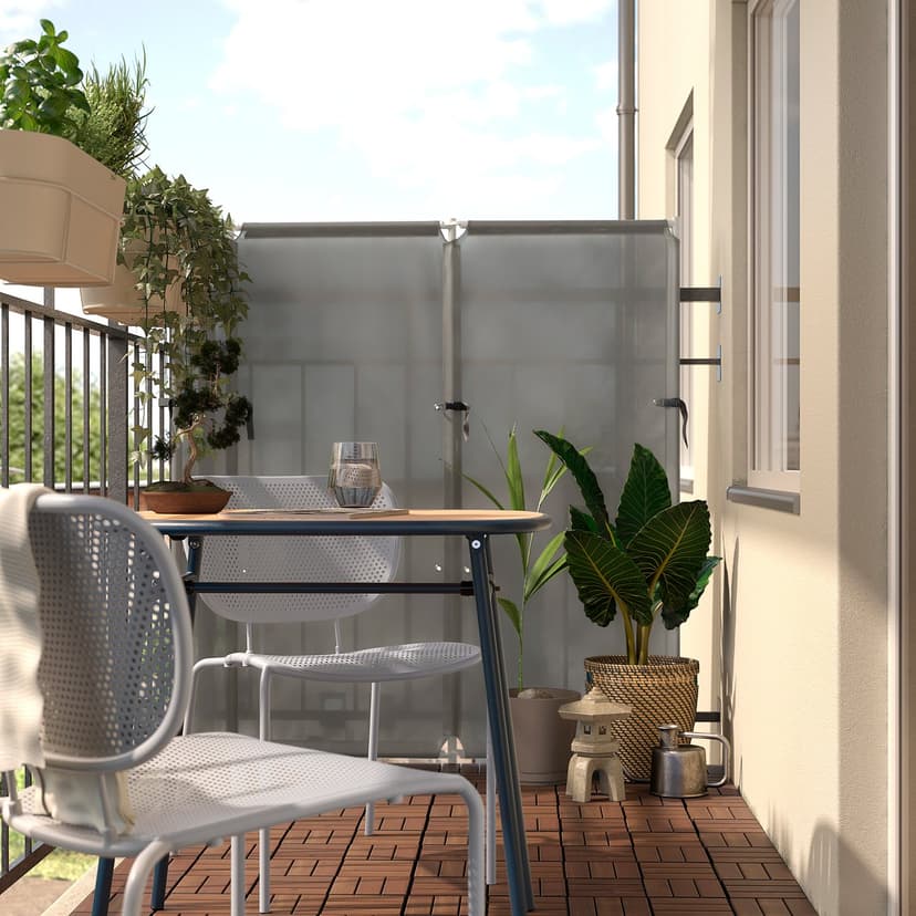 DUVSKÄR — Krzesło, szary na zewnątrz/do wnętrz,