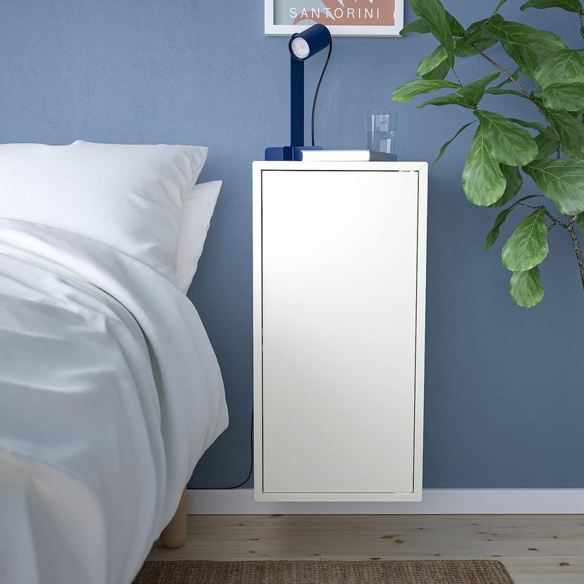 EKET — навесной шкаф с 1 полкой/дверцей, белый, 35x35x70 см