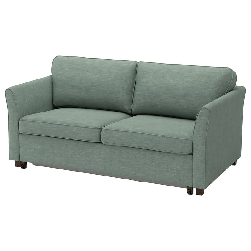 EKHOLMA — Sofa 2-osobowa, rozkładana, Hemmesta szarozielony,