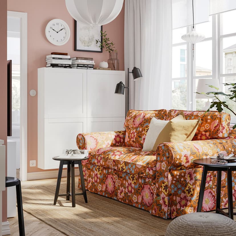 EKTORP — Sofa 2-osobowa, Mångbyn brązowy/wielobarwny,
