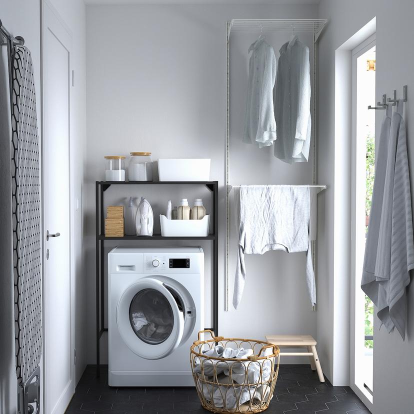 ENHET — Корпус стиральной машины с полками, антрацитовый