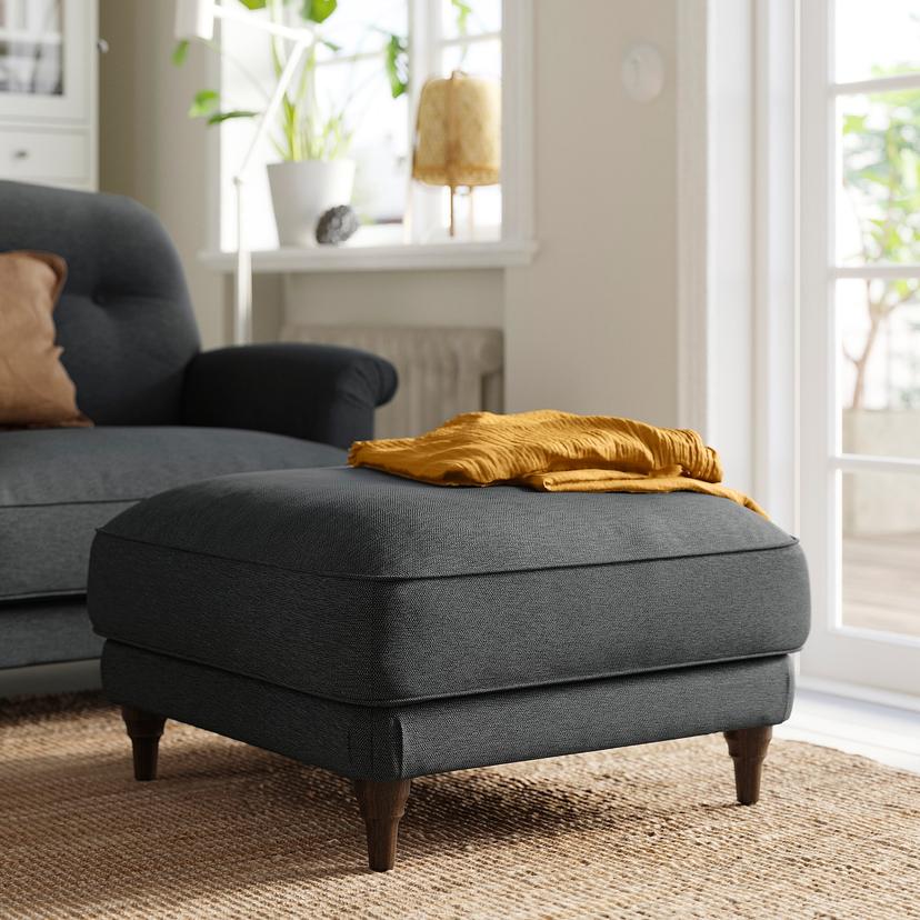 ESSEBODA — табурет для ног, Knäbäck антрацит/коричневый