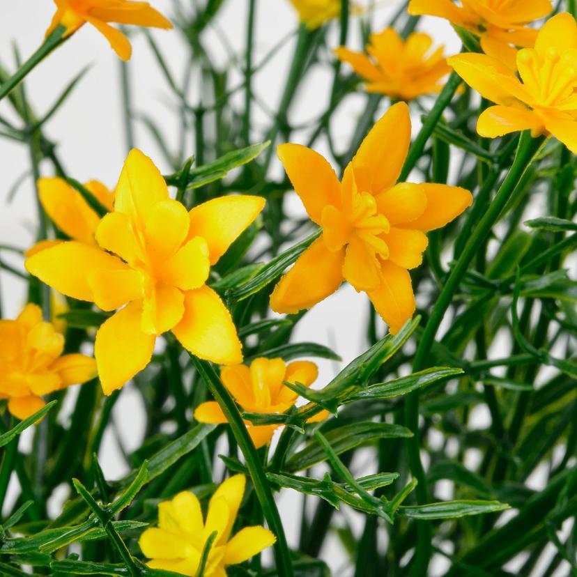 FEJKA — Искусственное растение в горшке, для использования в помещении и на открытом воздухе, желтое.