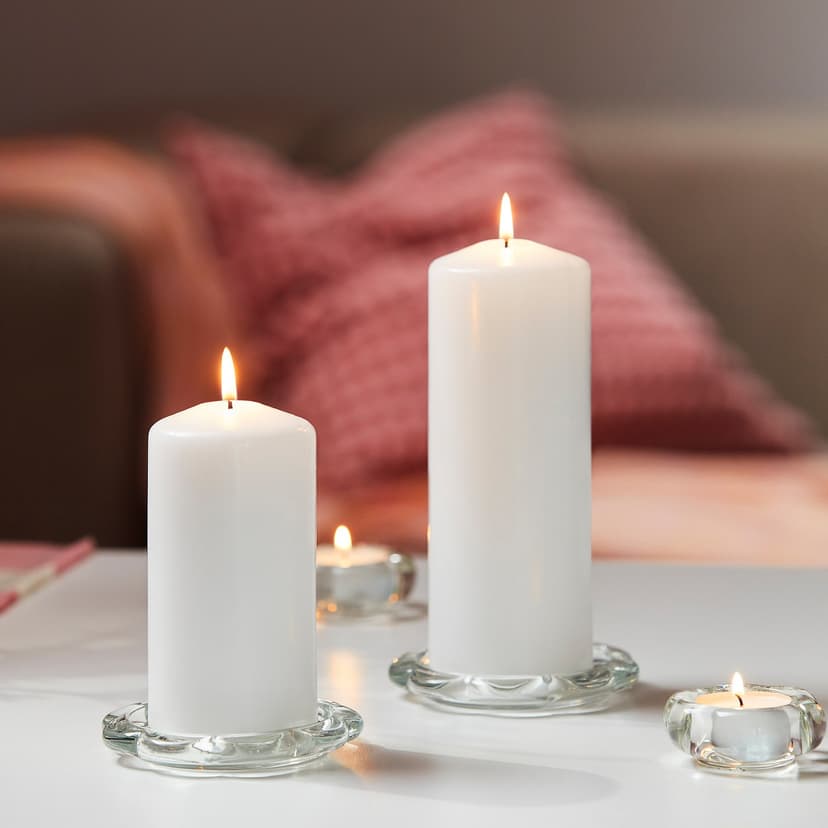 FENOMEN — неароматическая формовая свеча, естественный, 14 см