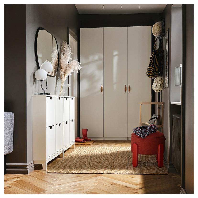 FÖRLUNDA — пуф, с отделением для хранения/Tonerud красный