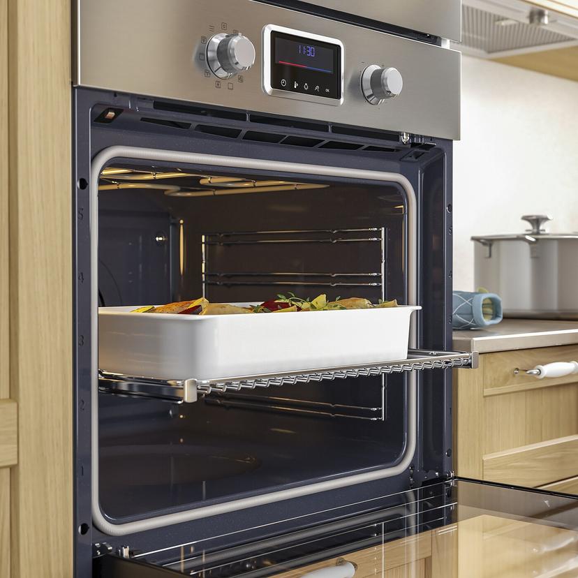 FORNEBY — Духовой шкаф с прямым подачей пара и вентилятором, пиролитический, сталь IKEA 700/сталь