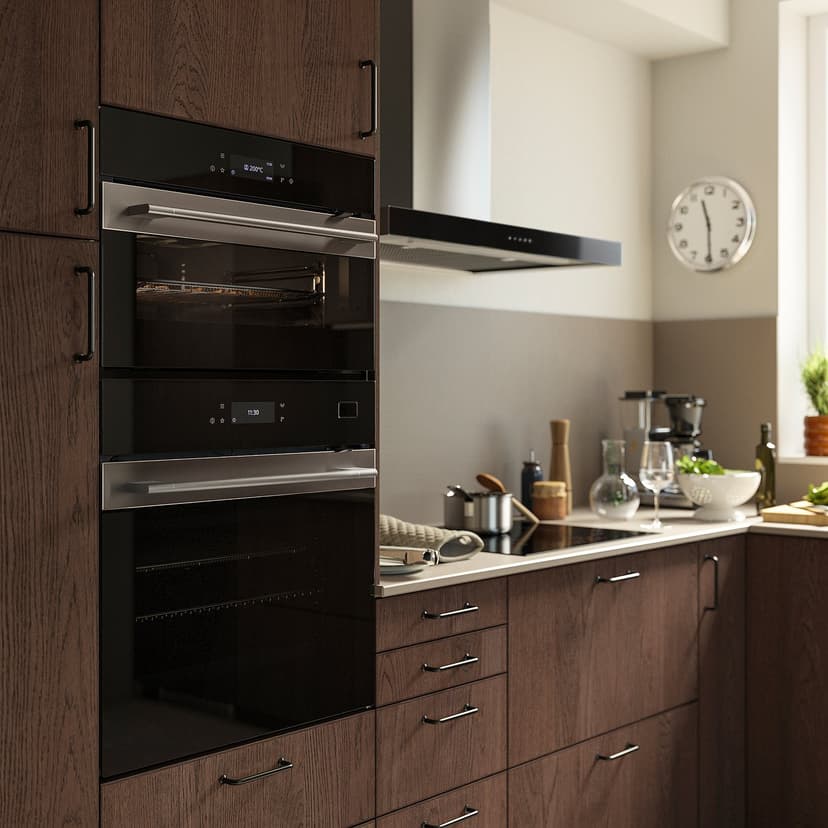 FRILLESBO — Piekarnik z termoobieg. i mikrofalą, funkcja airfryer funkcja grillowania/stalowy IKEA 700,