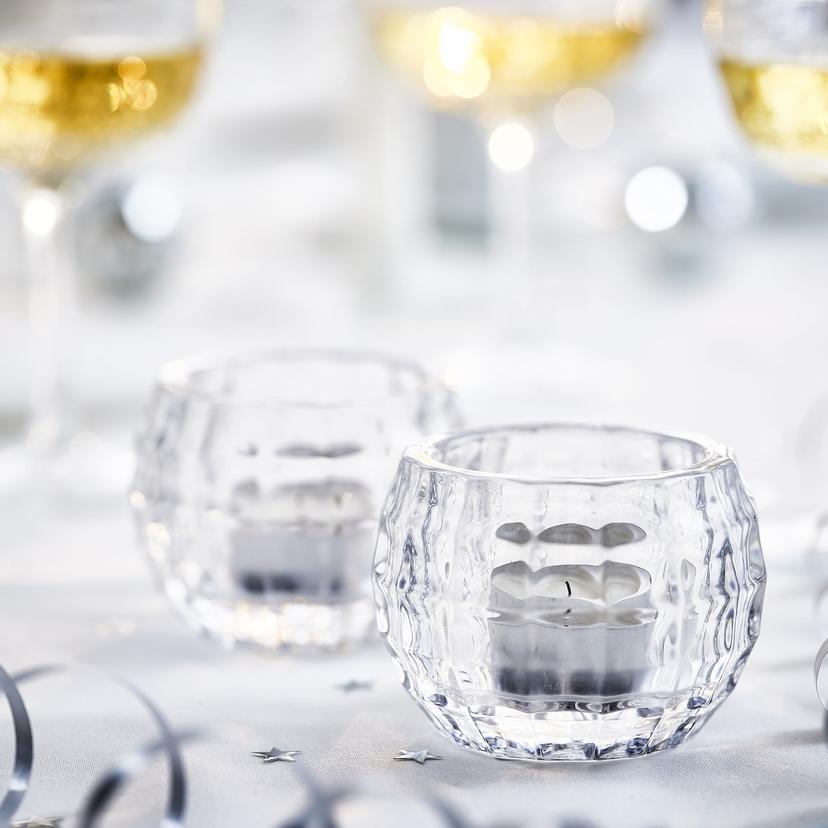 FRÖJDA — Подсвечник для чайных свечей, прозрачное стекло