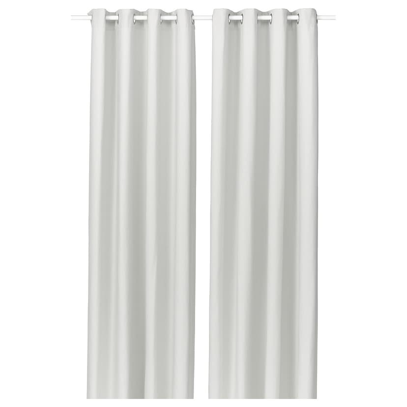GINSTMOTT — гардины, 2 шт., белый/с петельками, 145x300 см