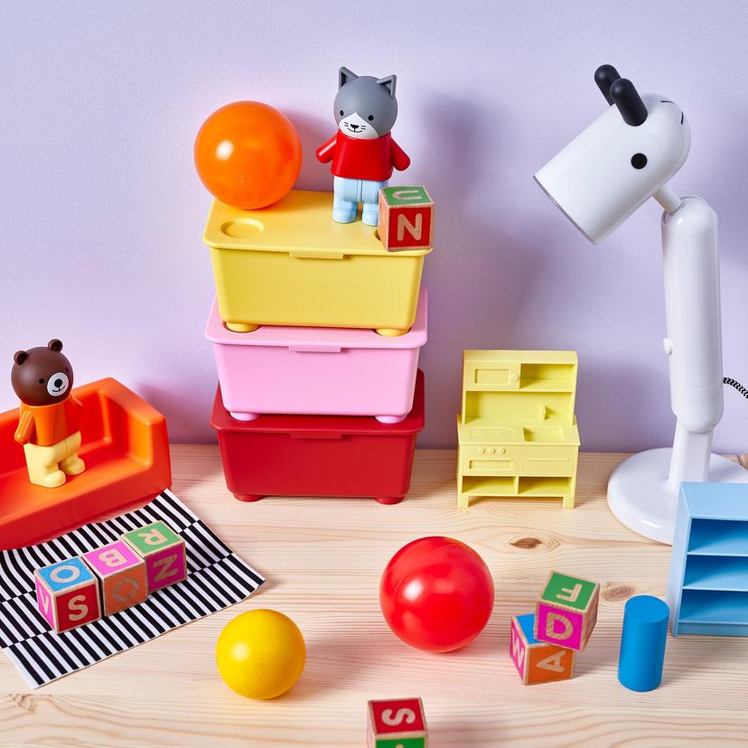 GLIS — Коробка с крышкой, красно-розово-желтая