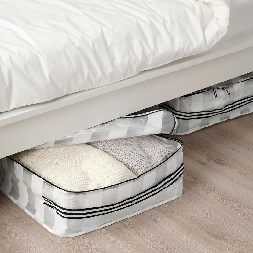 GÖRSNYGG — Pojemnik na ubrania/pościel, biały/przezroczysty,