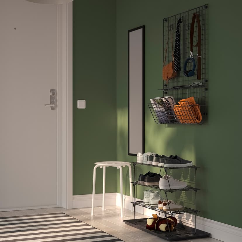 GREJIG / BAGGMUCK — Zestaw mebli do przedpokoju, 6 szt., szary,