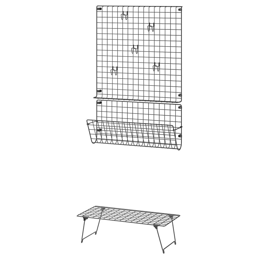 GREJIG — Meble do przedpokoju, zestaw 3 szt, szary,