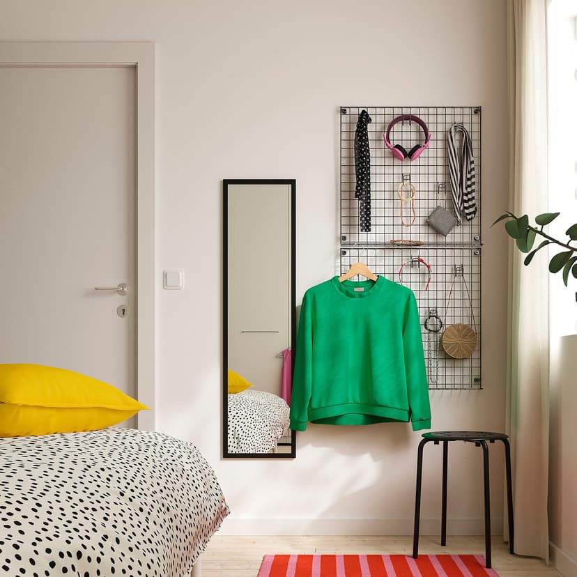 GREJIG — Meble do sypialni, kpl. 2 szt., szary,