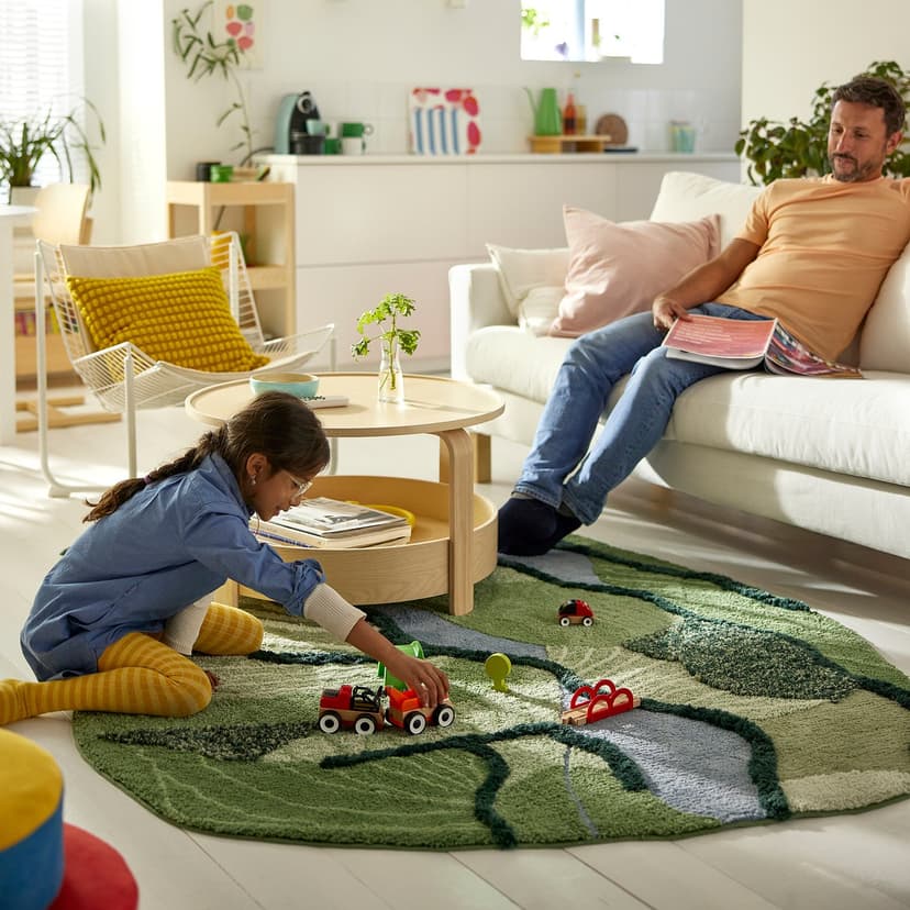 GREJSIMOJS — Dywan z długim włosiem, zielony,