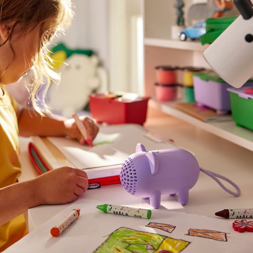 GREJSIMOJS — Przenośny głośnik Bluetooth, mysz/fiolet,