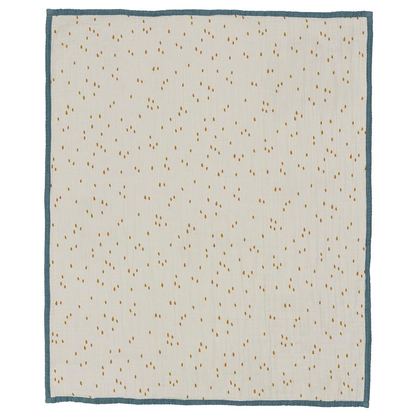 GULDVÄVARE — Плед, сине-белый в горошек