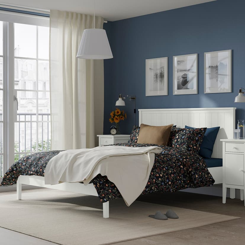 GULLABERG — Zestaw mebli do sypialni 3 szt, biały,