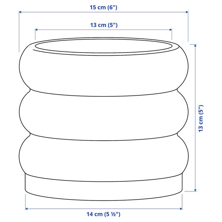 кашпо, д/дома/улицы/бежевый, 12 см dimensions
