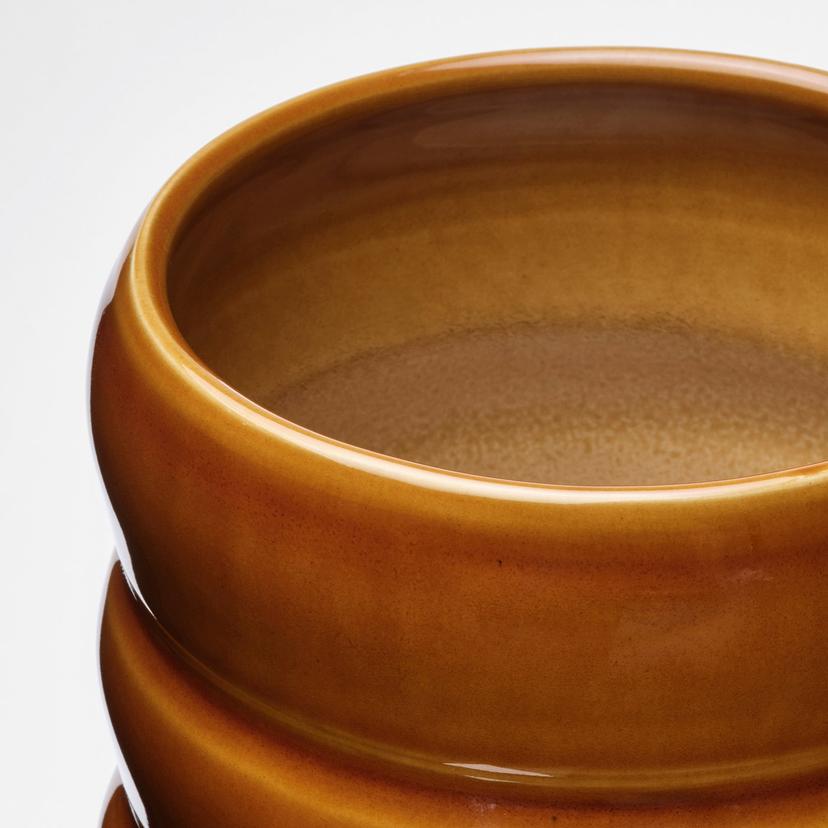 HASSELBUKETT — Покрывало для горшка, для использования в помещении/на открытом воздухе/коричнево-желтое