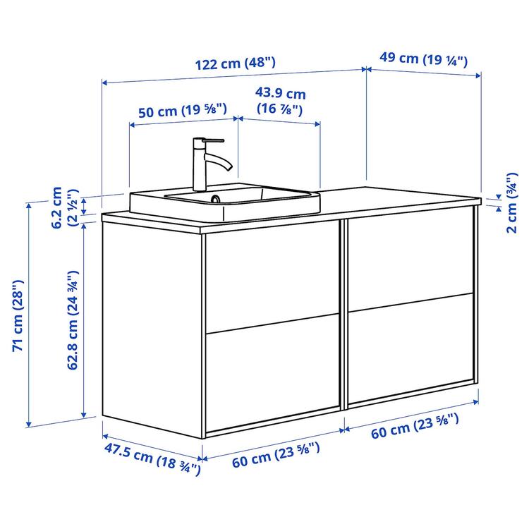 шкаф п-раковину/раковина/смеситель dimensions