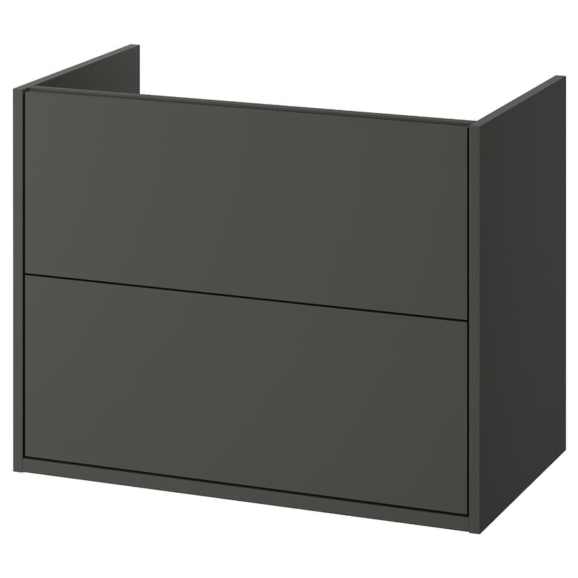 HAVBÄCK — шкаф для раковины с ящиками, темно-серый, 80x48x63 см
