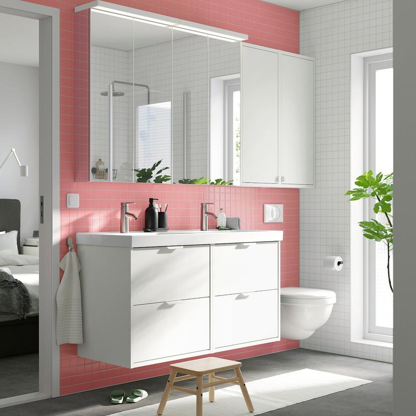 HAVBÄCK — навесной шкаф с дверцей, белый, 40x15x95 см