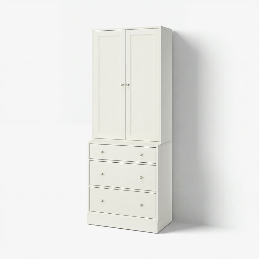 HAVSTA — Комбинация для хранения с ящиками, белый, 81x47x212 см
