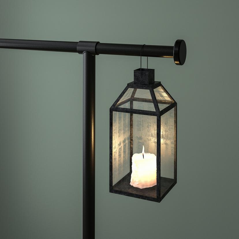 HELGEÖ — декоративный карниз для стола, черный регулируемый/для сада для дома, 115/235x116 см