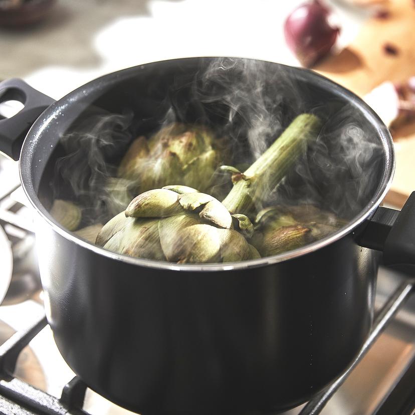 HEMLAGAD — кастрюля с крышкой, антипригарное покрытие черный, 5 л