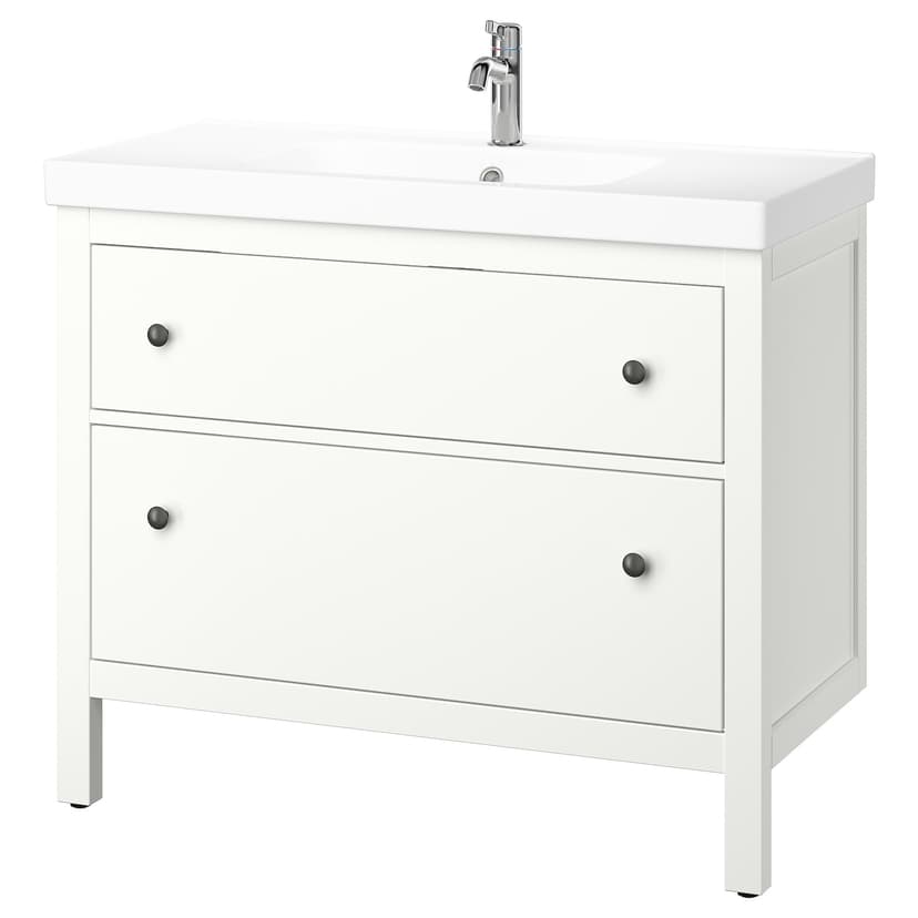 HEMNES / ORRSJÖN — шкаф с ящиками/раковина/смеситель