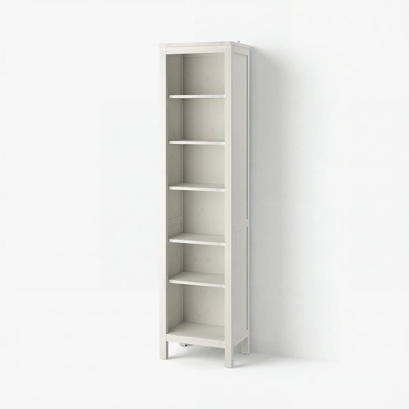HEMNES — Стеллаж, белая морилка, 49x197 см