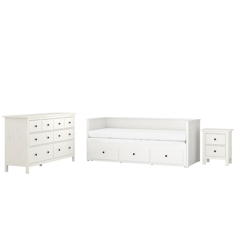 HEMNES — комплект мебели д/спальни, 3 предм., 80x200 см
