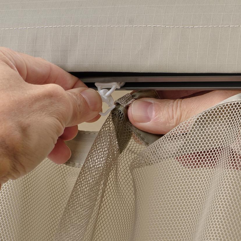 HIMMELSÖ — павильон с сеткой, темно-серый/серо-бежевый