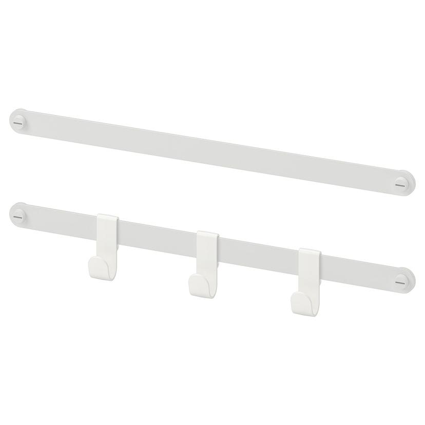 HJÄLPA — 2 вешалки + 3 крючка, белые