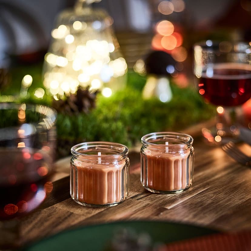 HÖKGÖK — Świeca zapachowa w szkle, Klementynki i goździki pomarańczowy,