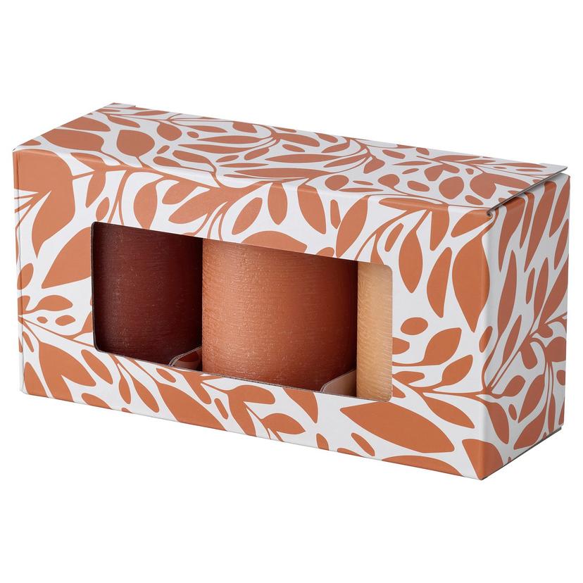 HÖSTAGILLE — Неароматизированная свеча-столбик, различные цвета.