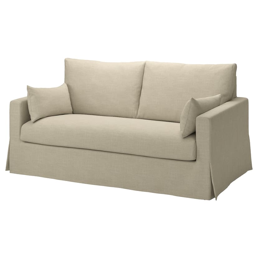 HYLTARP — Sofa 2-osobowa, Hemmesta jasnobeżowy,