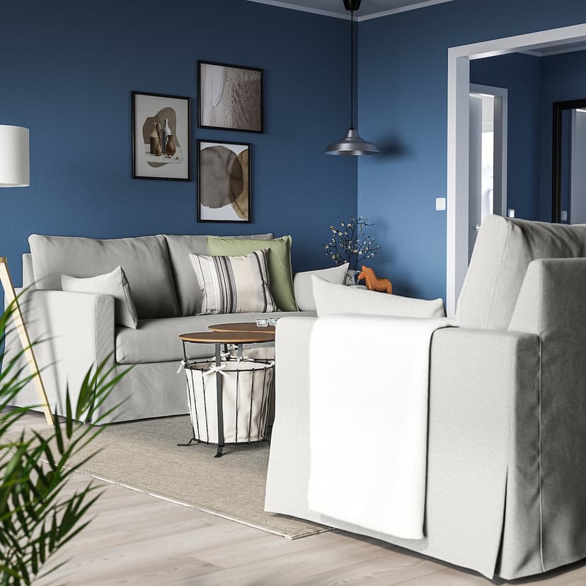 HYLTARP — Sofa 2-osobowa, Tallmyra biały/czarny,