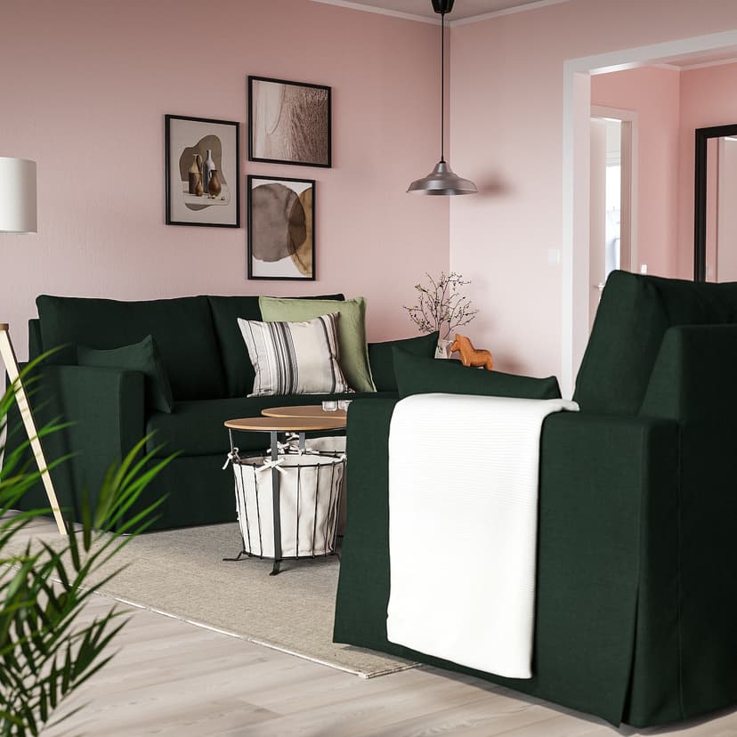 HYLTARP — Sofa 2-osobowa, Tallmyra ciemnozielony,
