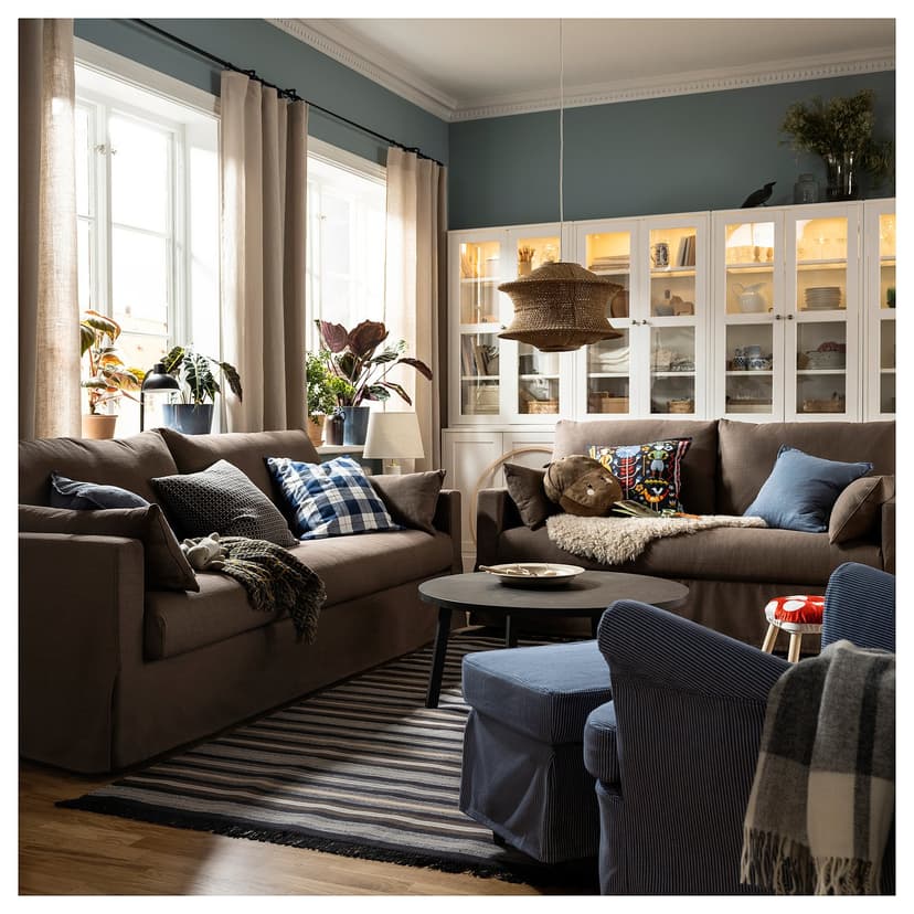 HYLTARP — 3-местный диван, Gransel серо-коричневый