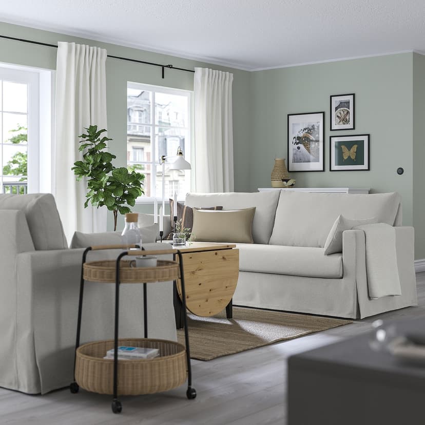 HYLTARP — Sofa 3-osobowa, Tallmyra biały/czarny,
