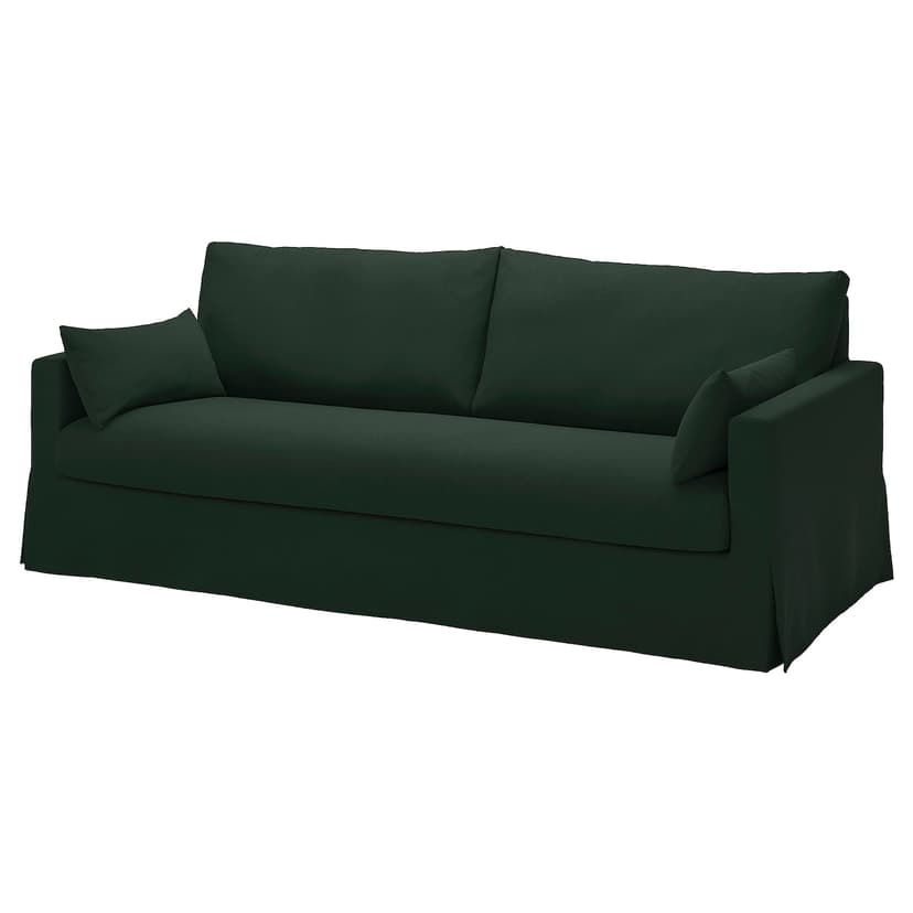 HYLTARP — Sofa 3-osobowa, Tallmyra ciemnozielony,